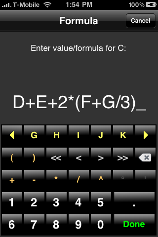 Formula Editor