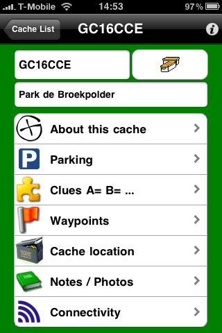 Cache list